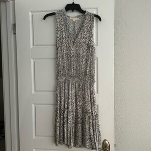 Love Stitch sleeveless leopard print mini dress, size small